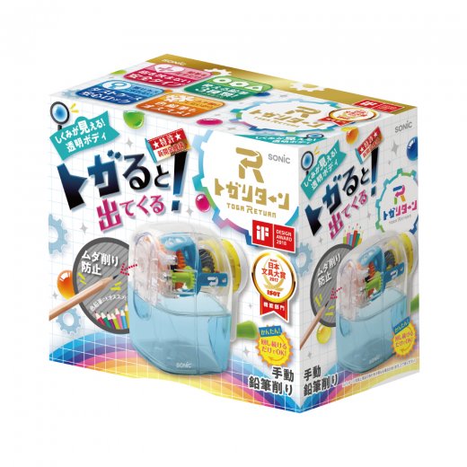 SONIC EK-4297-T transparent manual pencil sharpener package