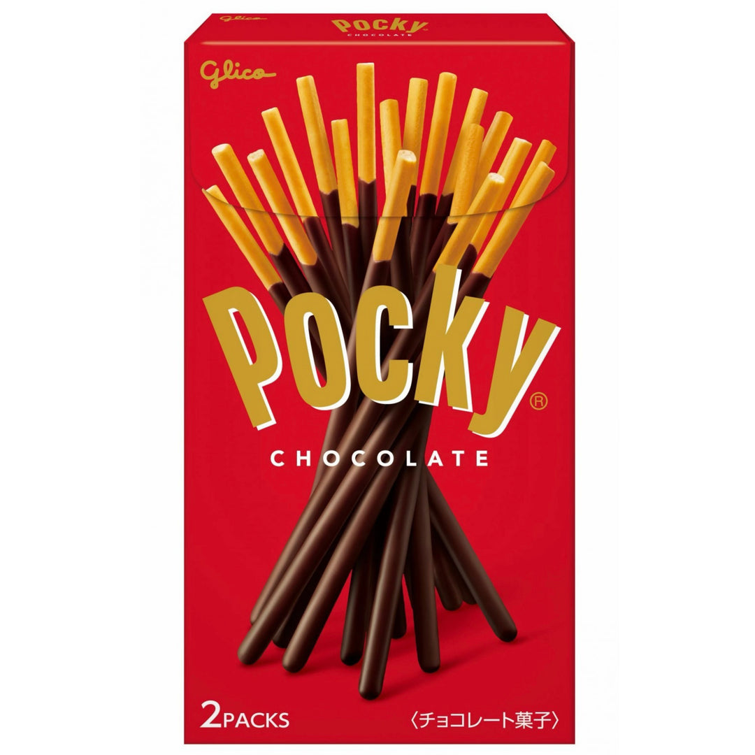Glico Pocky Chocolate Biscuit Sticks 2 Bags Japanese snack box front
