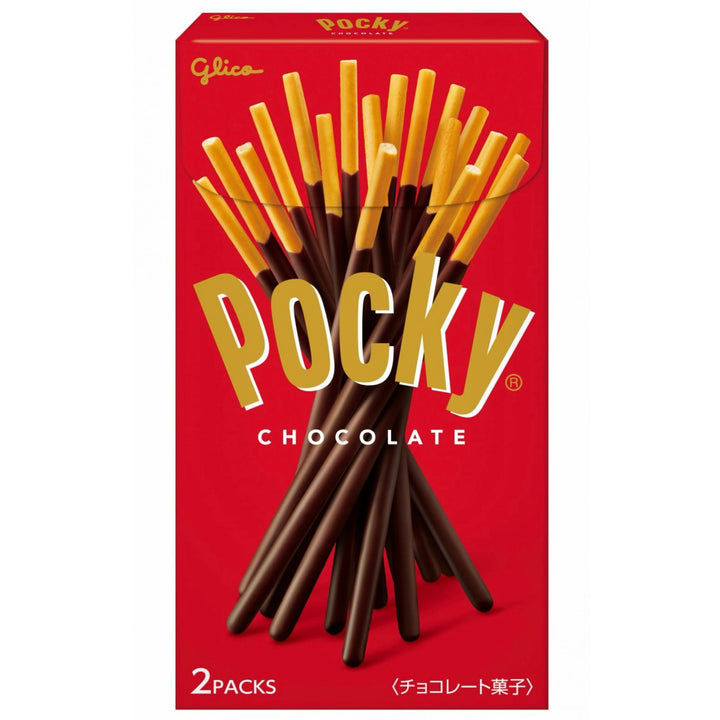 Glico Pocky Chocolate Biscuit Sticks 2 Bags Japanese snack box front