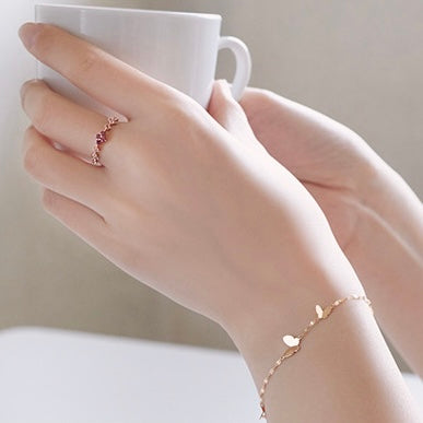 Japanese TSUTSUMI K10 Yellow Gold Butterfly Bracelet