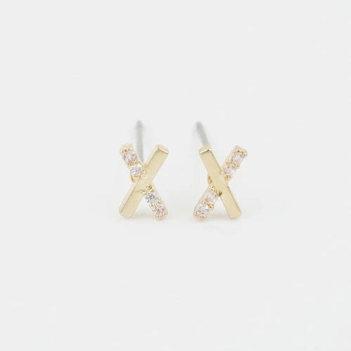 JUNO [Pure Titanium Earrings] Horizontal Bar Half Cube Pierced Earrings [Long Earrings 12mm]