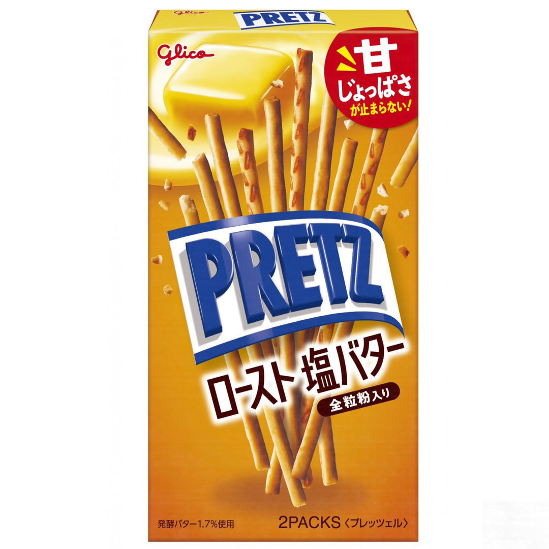 Glico Roasted Salted Butter PRETZ Crispy Sticks 57g Japanese snack box front