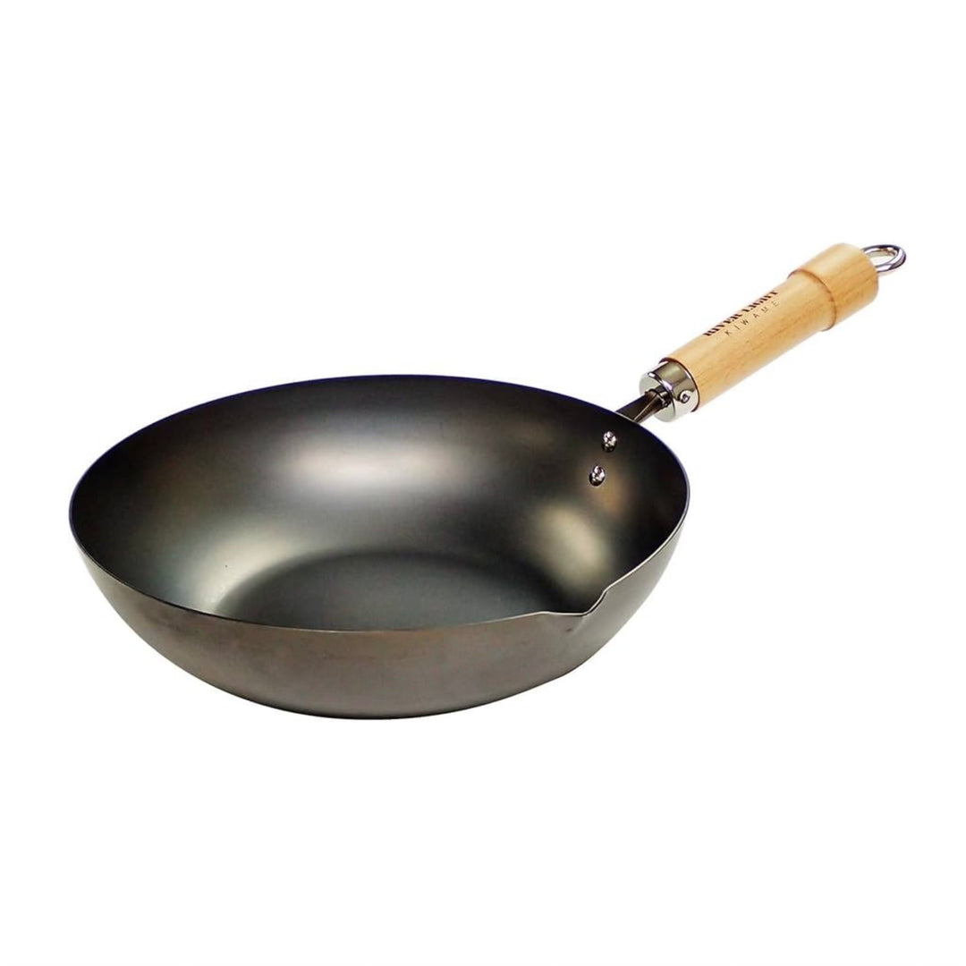 River Light Iron Frying Pan, Extreme Japan, 11.8 inches (30 cm), Induction Compatible, Made in Japan, Wok