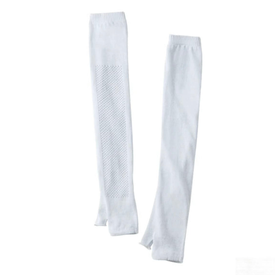 [Made in Japan] Cool Mesh Knit Cotton-Linen UV Arm Covers (1 pair) Saxophone Yui mart