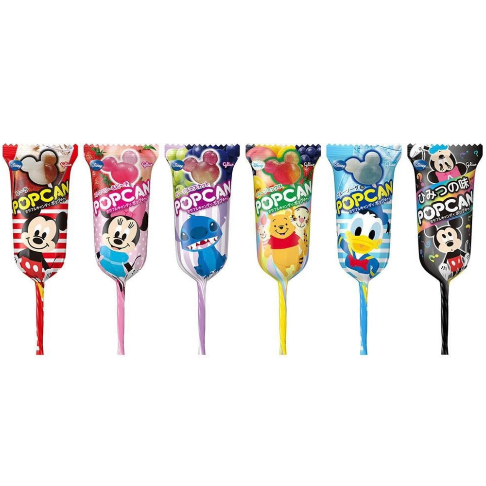 Glico Popcan Disney Assorted Soda Lollipop 30 Pieces (10g Each) Yui mart