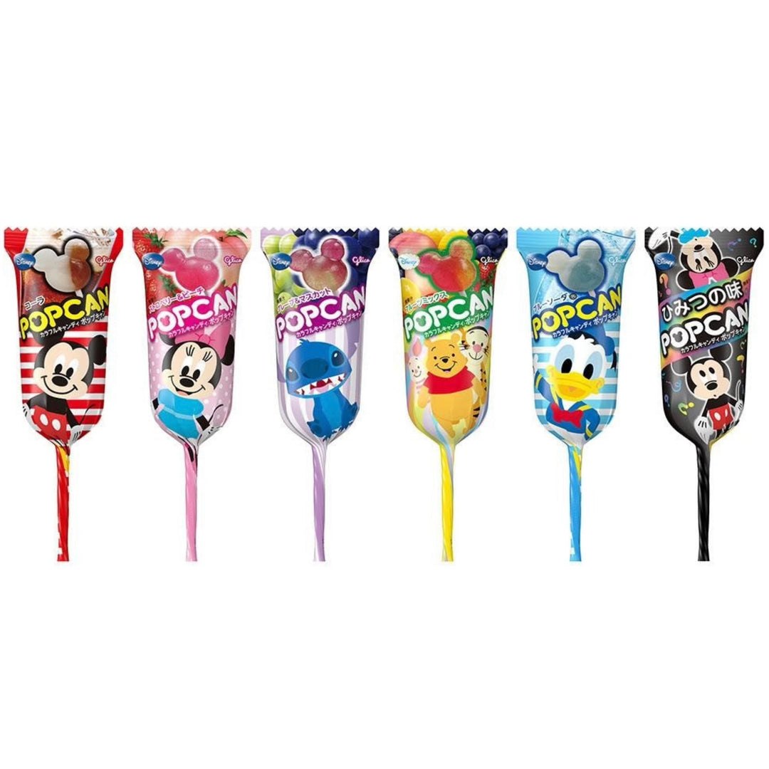 Glico Popcan Disney Assorted Soda Lollipop 30 Pieces (10g Each) Yui mart