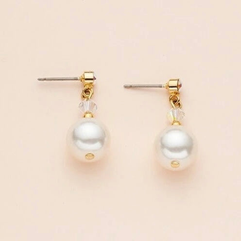 MUK urea resin pearl earrings [Made in Japan]