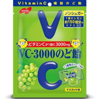NOBEL Rich Vitamin C VC-3000 Green Grapes Candy 3.17oz(90g) Yui mart