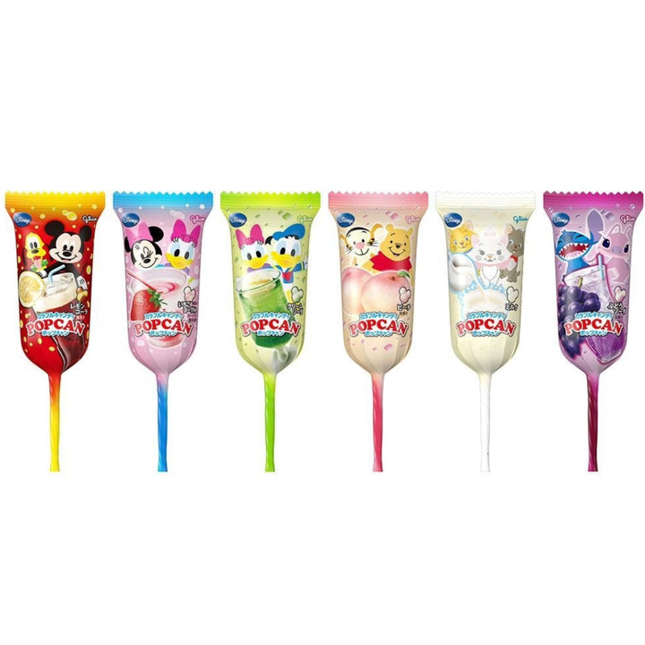 Glico Popcan Disney Beverage Flavor Lollipop 30 Pieces (10g Each) Yui mart
