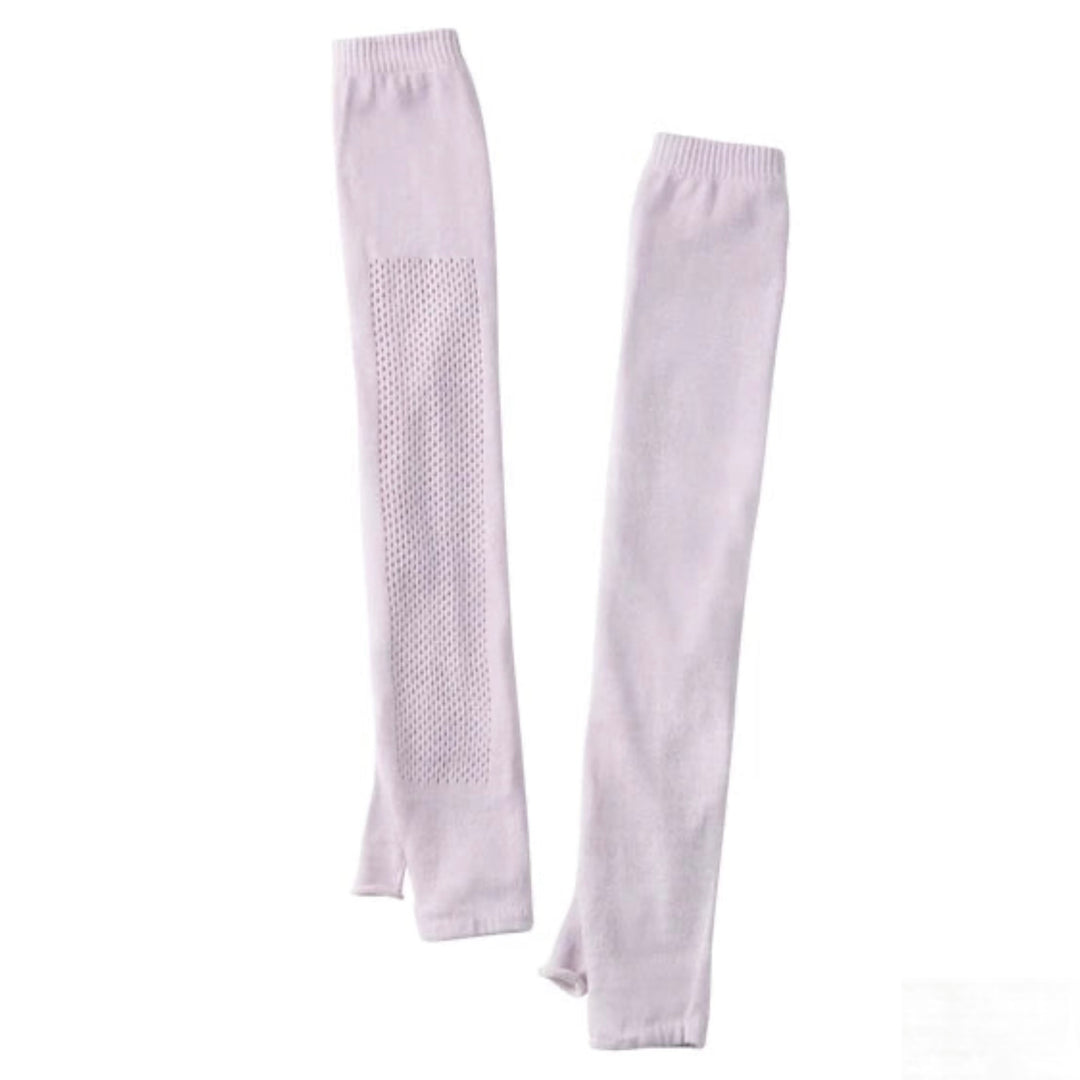 [Made in Japan] Cool Mesh Knit Cotton-Linen UV Arm Covers (1 pair) Lavender Yui mart