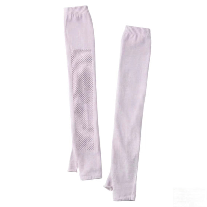 [Made in Japan] Cool Mesh Knit Cotton-Linen UV Arm Covers (1 pair) Lavender Yui mart