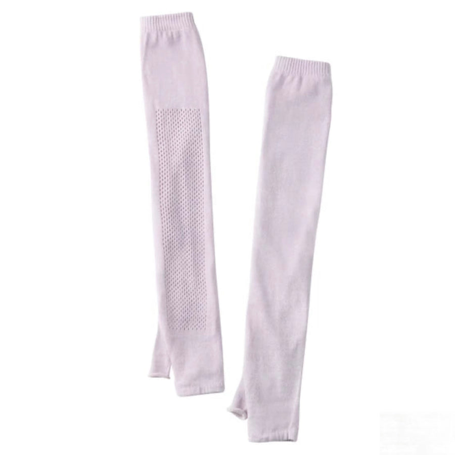 [Made in Japan] Cool Mesh Knit Cotton-Linen UV Arm Covers (1 pair) Lavender Yui mart