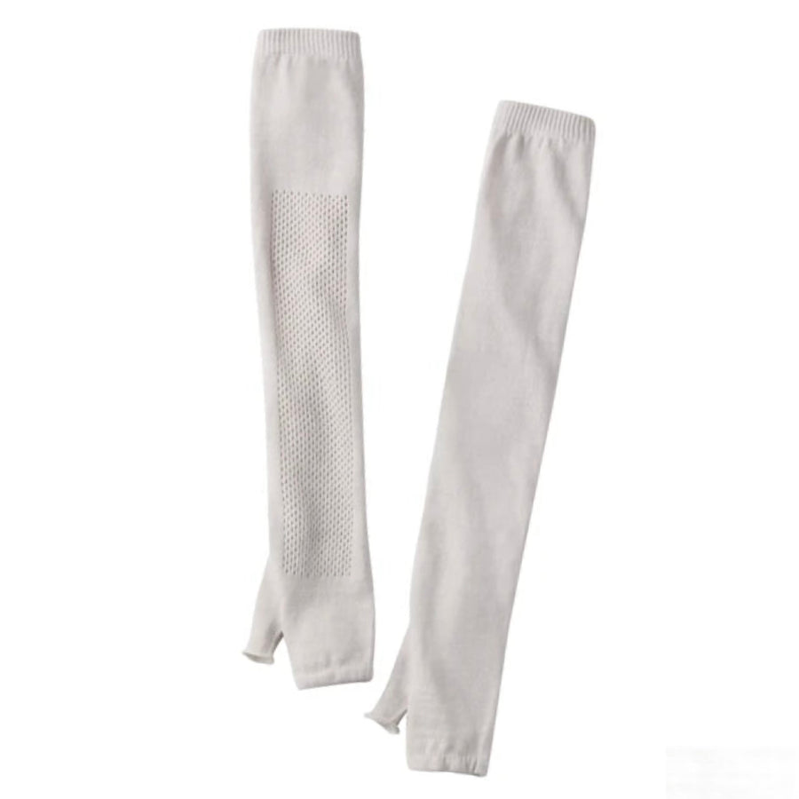 [Made in Japan] Cool Mesh Knit Cotton-Linen UV Arm Covers (1 pair) Saxophone Yui mart
