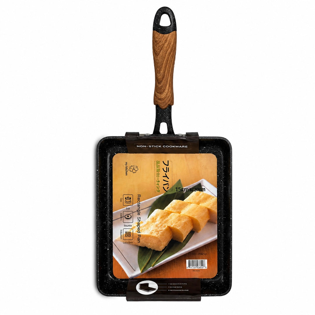Japanese Tamagoyaki Square Non-stick Frying Pan Black Yui mart