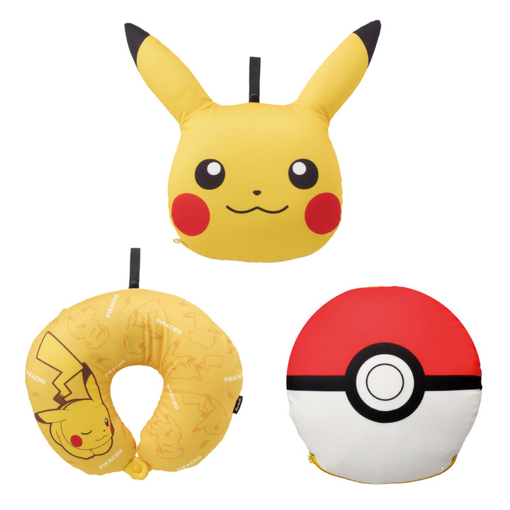 Pokemon 3Way Transforming Neck Pillow Monster Ball & Pikachu Plush Cushion Yui mart