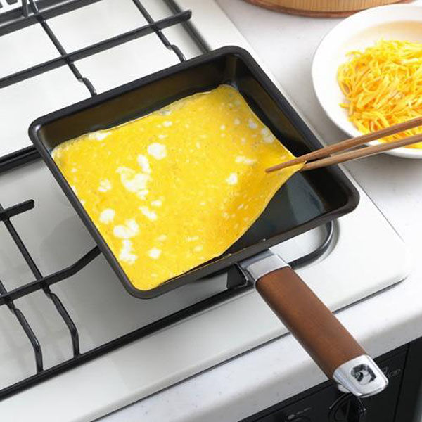 Yoshikawa YJ9628 Wide Iron Tamagoyaki Pan – Gas & IH Compatible, Made in Japan Yoshikawa