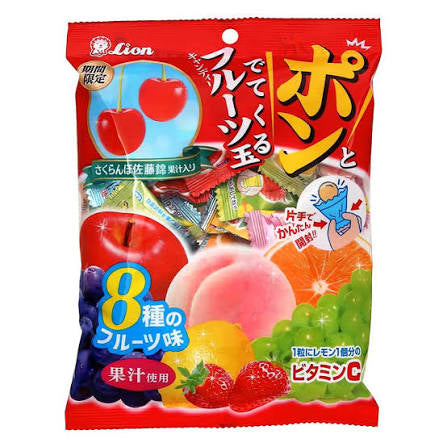 POPPING OUT FRUIT BALL CANDY 111G