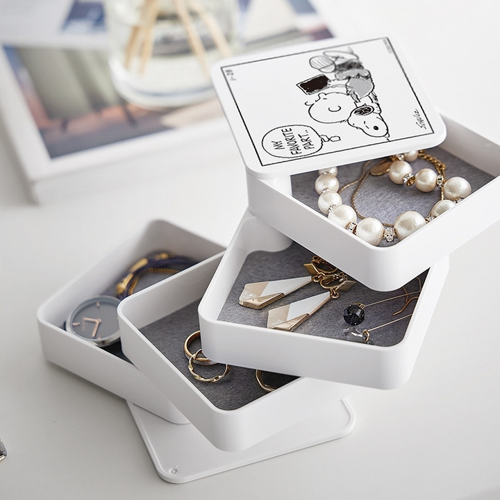 Yamazaki Jitsugyo Tower Snoopy PEANUTS Accessory Tray Square Yui mart