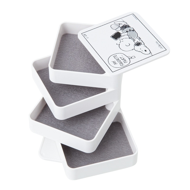 Yamazaki Jitsugyo Tower Snoopy PEANUTS Accessory Tray Square Yui mart