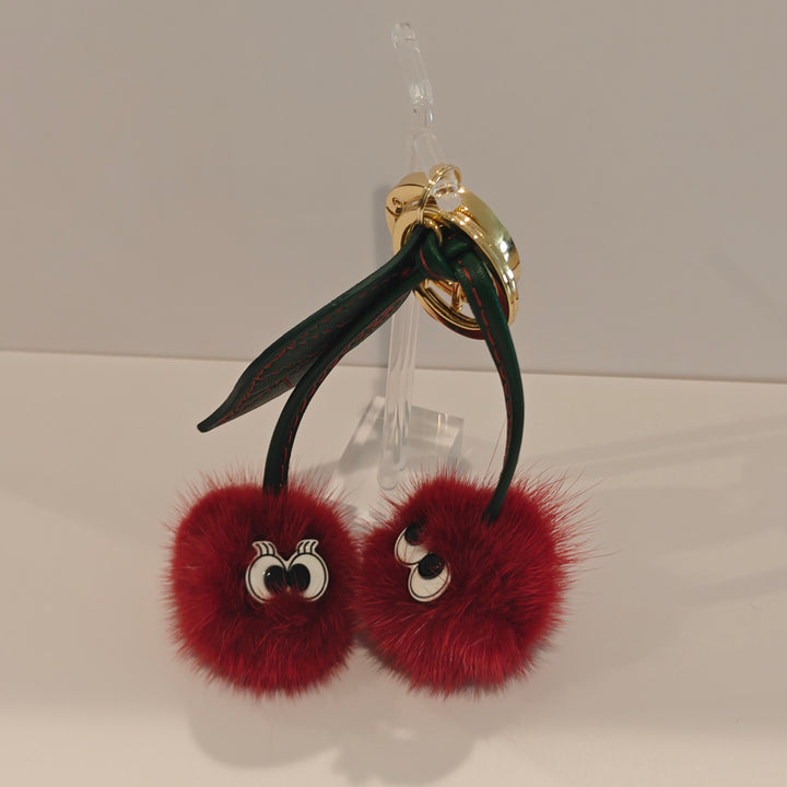 Floats！New Cherry Keychain Bordeaux，Red