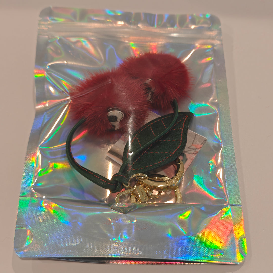 Floats！New Cherry Keychain Bordeaux，Red