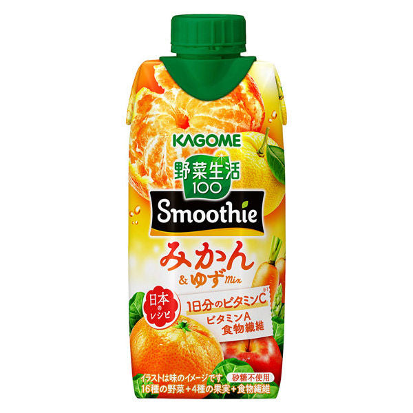 KAGOME Vegetable Juice & Fruit Juice Smoothie Mandarin (Orange & Grapefruit Mix) 330ml Yui mart