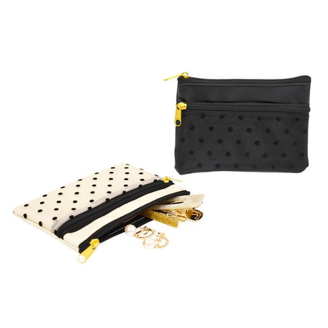 Flocky W zipper pouch Yui mart