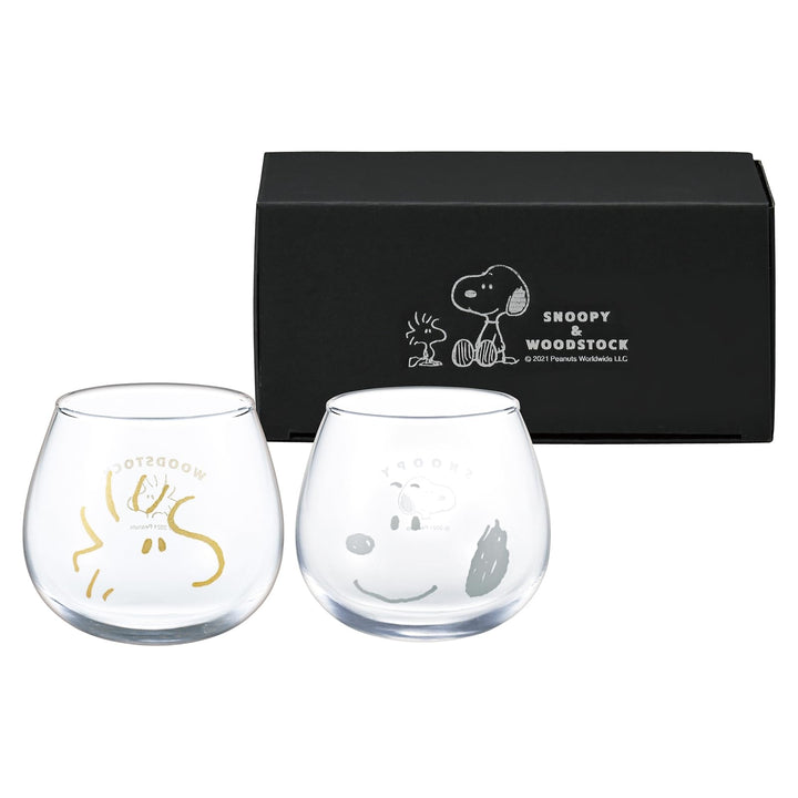 Snoopy & Woodstock Tumbler Pair [Made in Japan, Microwave & Dishwasher Safe] Umeko Zakka
