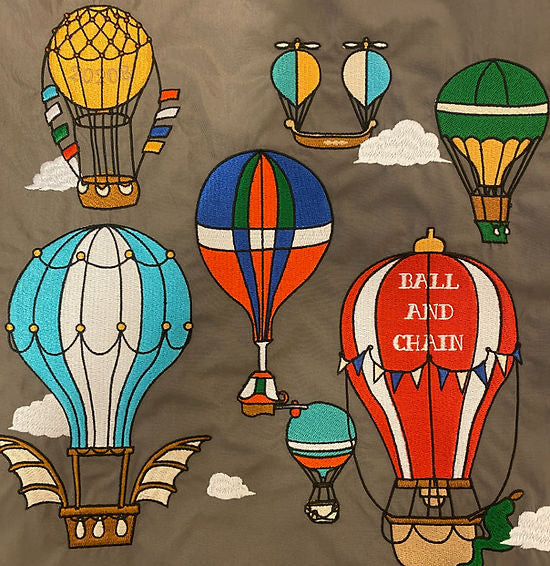 Ball & Chain Shopping Bag Balloons #85, Size L，F/Gray 301139