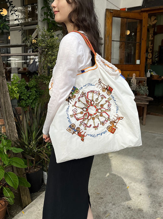 Ball & Chain Shopping Bag Key & Carriage #04, Size L，301138