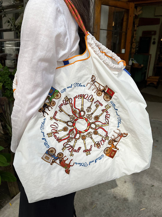 Ball & Chain Shopping Bag Key & Carriage #04, Size L，301138