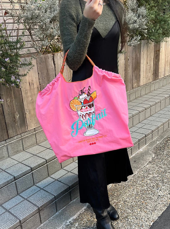 Ball & Chain Shopping Bag #09 Pink, Size L，301129