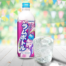 Sangaria Grape Ramune Bottle Carbonated Soft Drink 500g Yui mart