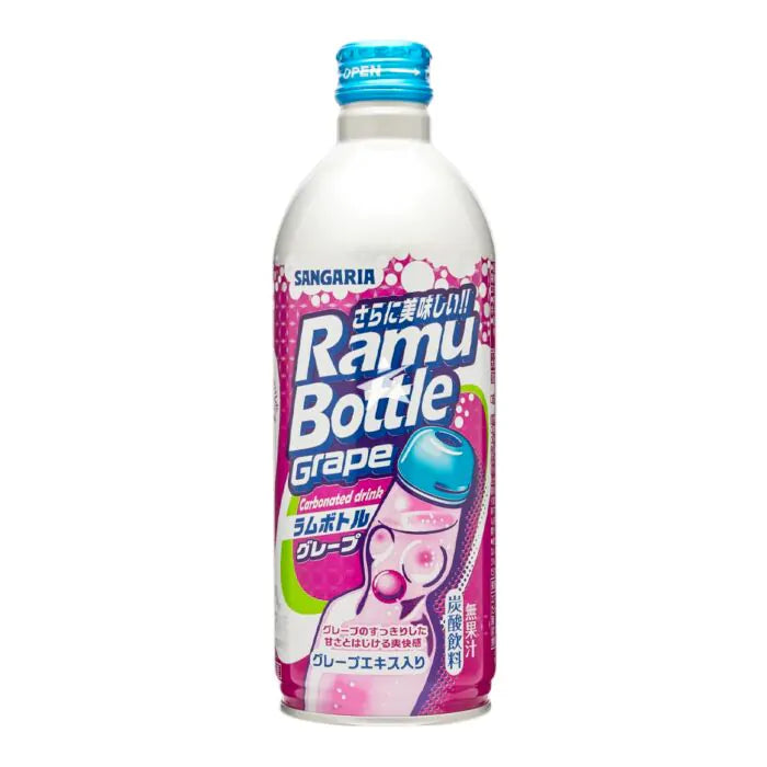 Sangaria Grape Ramune Bottle Carbonated Soft Drink 500g Yui mart