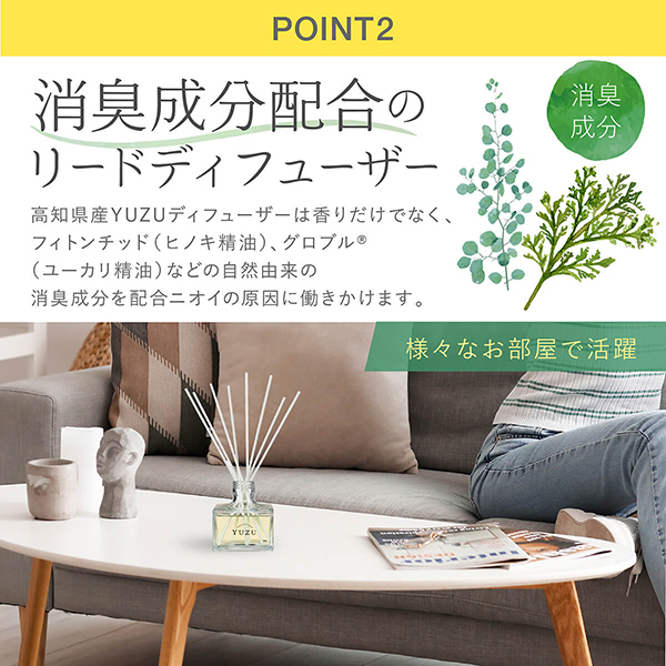 Kochi Prefecture Yuzu Deodorant Stick Diffuser 120ml Yui mart