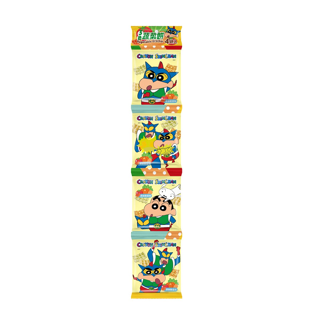 Crayon Shin-chan Three-Color Vegetable Cakes 4-pack 8g×4