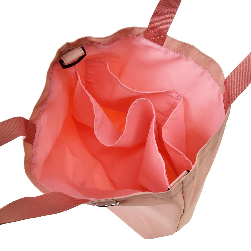Disney Minnie Mouse pink tote bag interior with three pockets