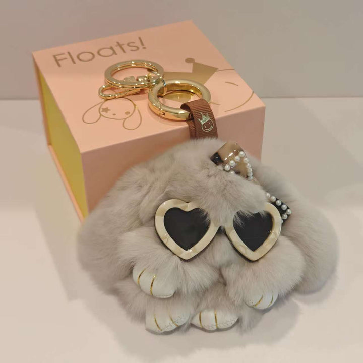 Floats! Mofumofu Charm S Coordination Grey With Bow Headband