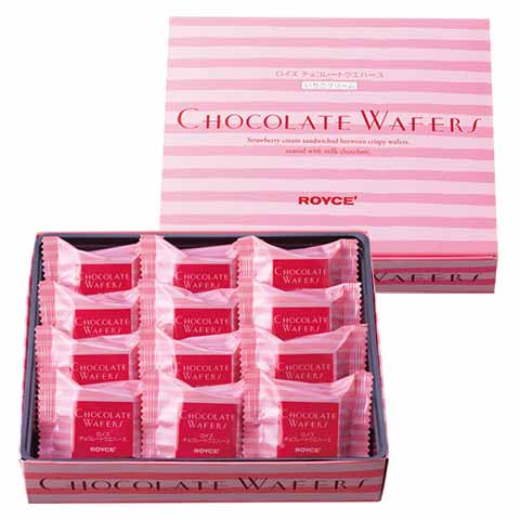 Royce Chocolate Wafers (Strawberry Cream Flavor, 12 pieces) Yui mart