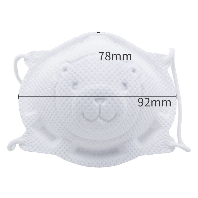 Pigeon Very First toddler disposable face mask bear illustration detail
