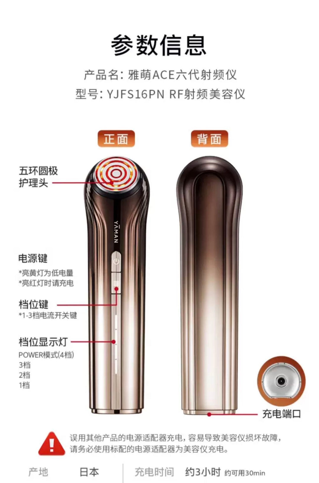 YA-MAN ACE Pro RF Beauty Device 6th Generation – Japan