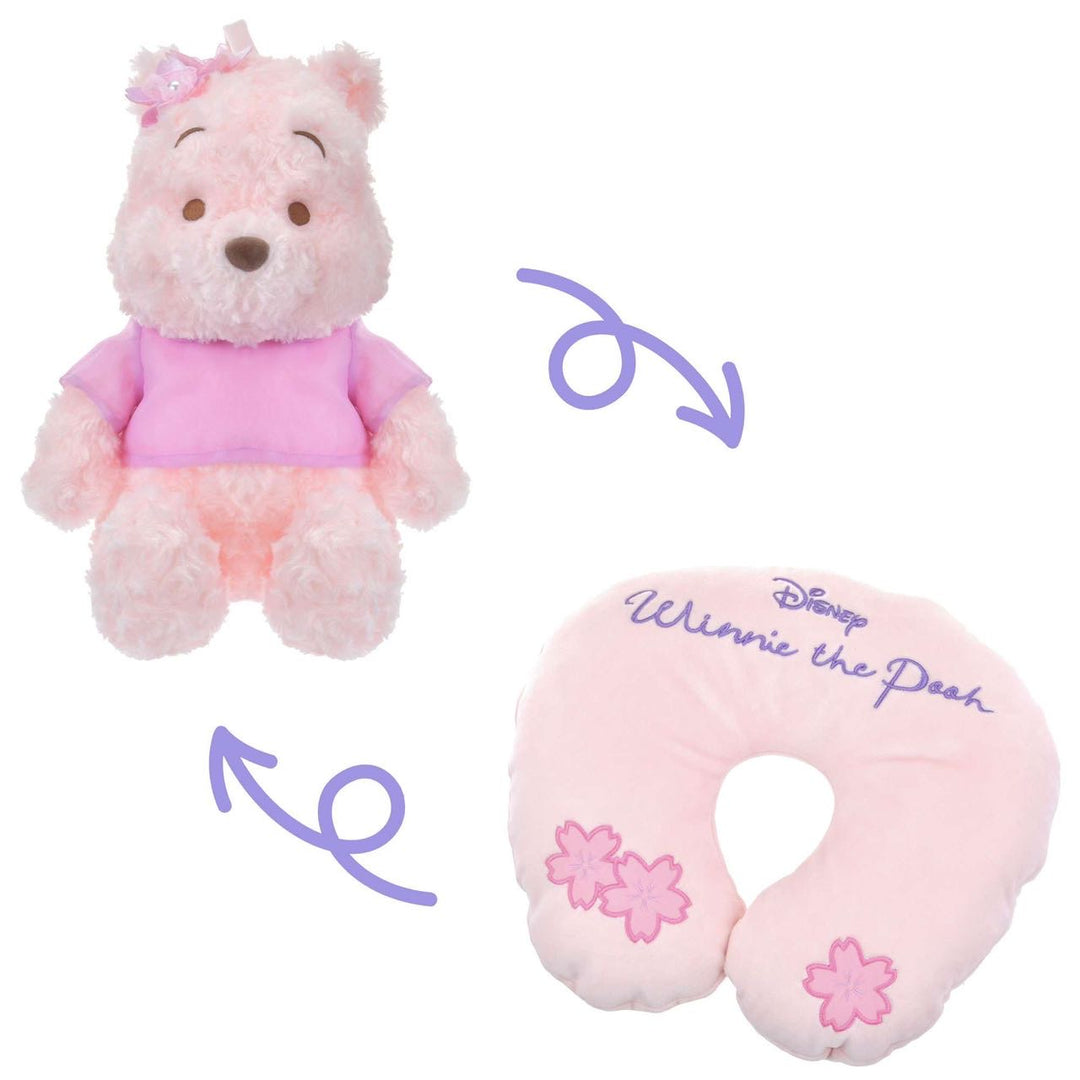 Tokyo Disney Sakura Series 2-Way Travel Neck Pillow – Winnie the Pooh