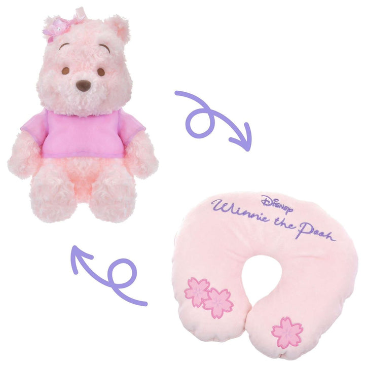 Tokyo Disney Sakura Series 2-Way Travel Neck Pillow – Winnie the Pooh