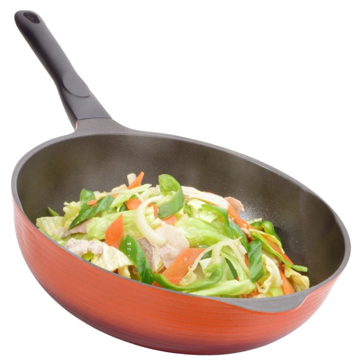 Japan Peace Fraise 30cm Deep Non-Stick Frying Pan – Diamond-Coated Surface, Gas Stove Compatible, Scratch-Resistant