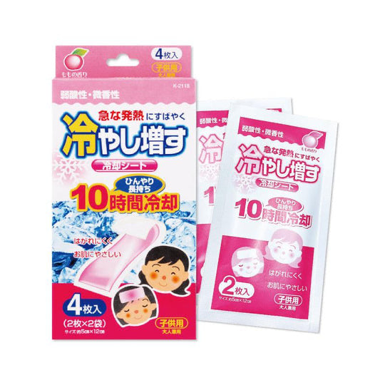 Japan Kiyou Cooling Gel Sheets – Unscented / Peach Scent (4 Sheets)