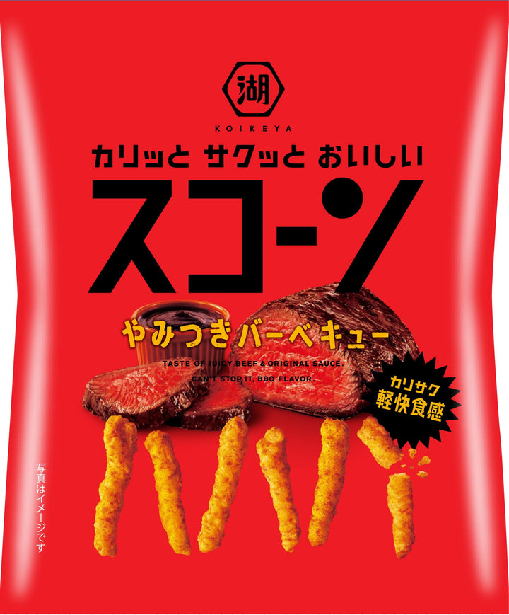 Koikeya Scone Yamitsuki Barbecue 4-Pack Corn Snack 60g Koikeya