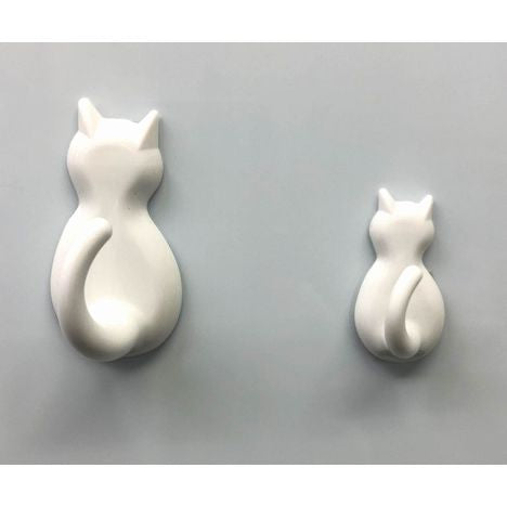 CATTAIL adhesive hook white