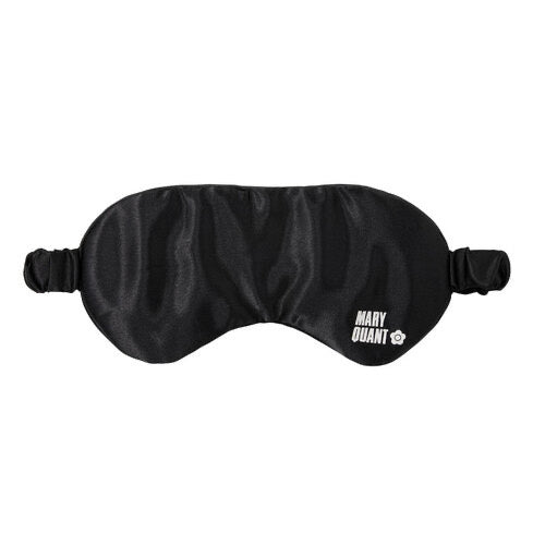 MARY QUANT Silk Ribbon Logo Comfort Travel Eye Mask with Storage Pouch
