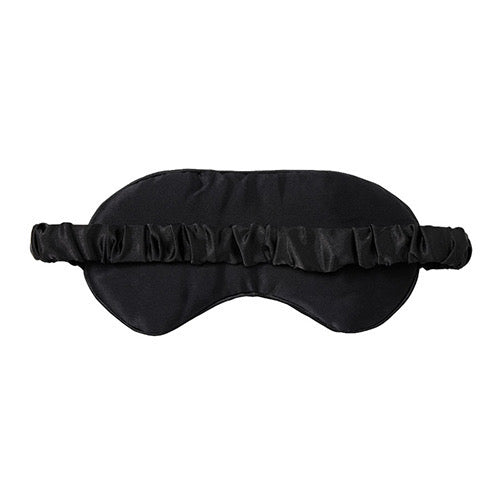 MARY QUANT Silk Ribbon Logo Comfort Travel Eye Mask with Storage Pouch