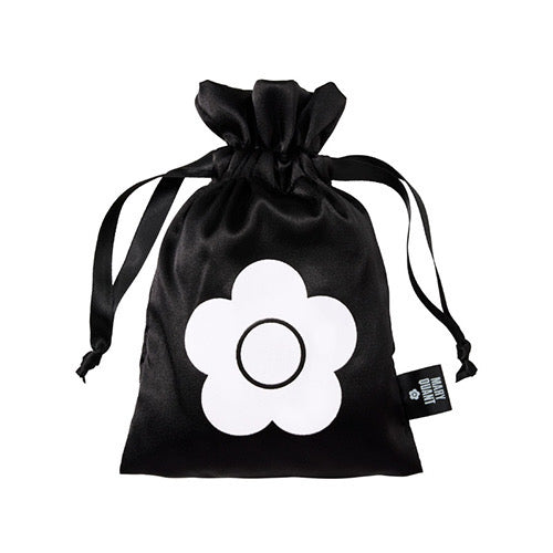 MARY QUANT Silk Ribbon Logo Comfort Travel Eye Mask with Storage Pouch